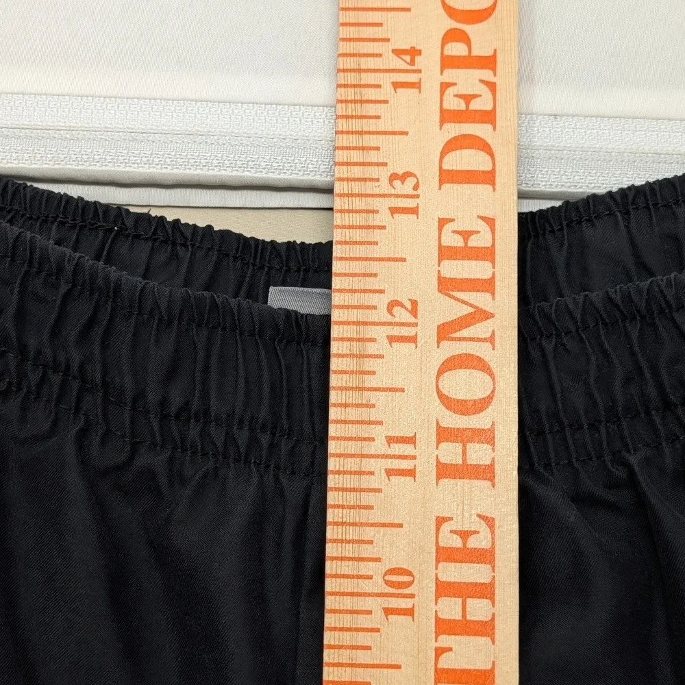 Nike Mens Track‎ Pants Black White Side Stripe Athletic Training Large CA05553